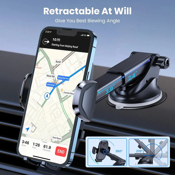 TOPK Cell Phone Holder for Car,Phone Mount Dashboard Windshield for iPhone 14 13 12 11 Pro Max,Samsung Galaxy S20+ S10 Note Plus