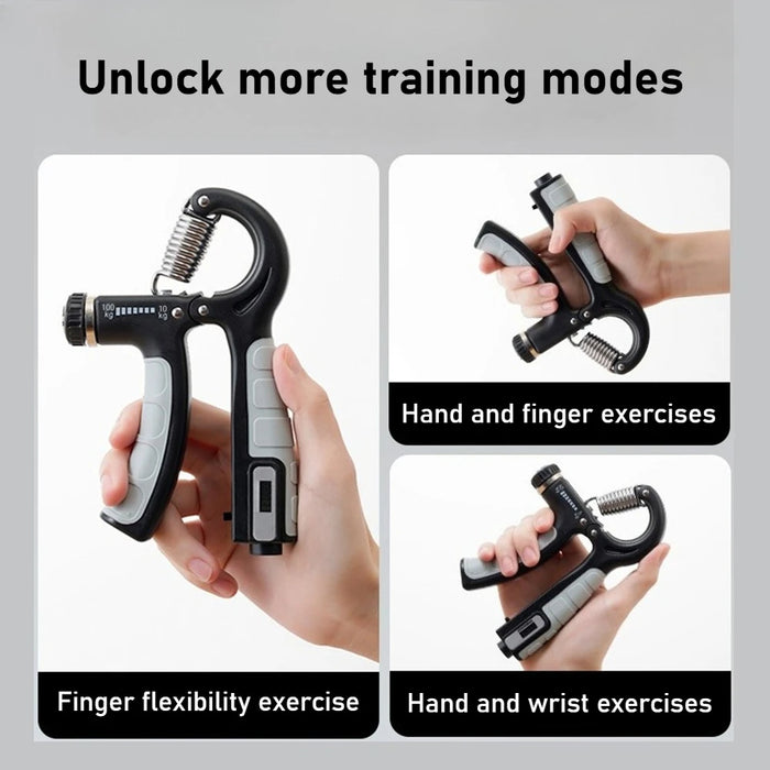 Hand and finger exercises with the gripper