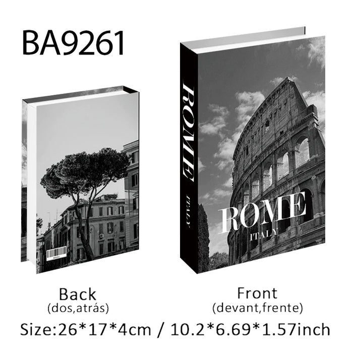 Luxury Fake Book Storage Box Abstract Decorative Books Open Paris Home Decor Coffee Table Bedroom Ornaments Interior Decoration