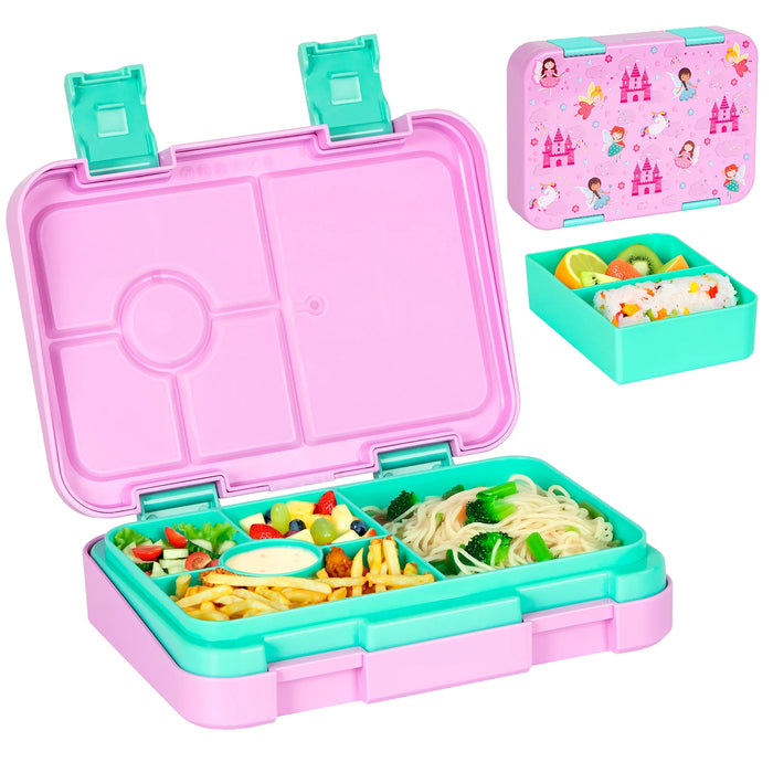 1100ml Cartoon Christmas Printed Lunch Box Microwavable Bento Box Interlayer Leakproof Storage Box Hermetic Containers Students