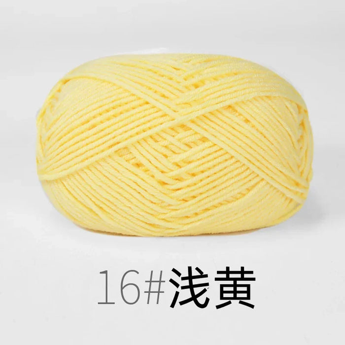 Organic Cotton Yarn 4ply Baby Milk Knitted Yarn For Craft Sweater Hat Dolls Scarves 1 Ball 50g Soft Wool Crochet Yarn Wholesale