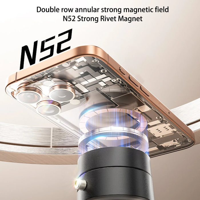 Suction Cup Magnetic Phone Holder Multifunctional Foldable Vacuum Storage Holder for Home Kitchen Vacuum Phone Mount