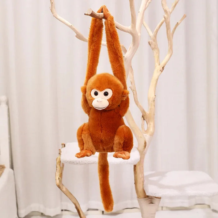 Simulation Cute Monkey Plush Toy Golden Monkey Doll Long Arm Monkey High-end Curtain Bundled Ornaments Stitch Stuffed Toys