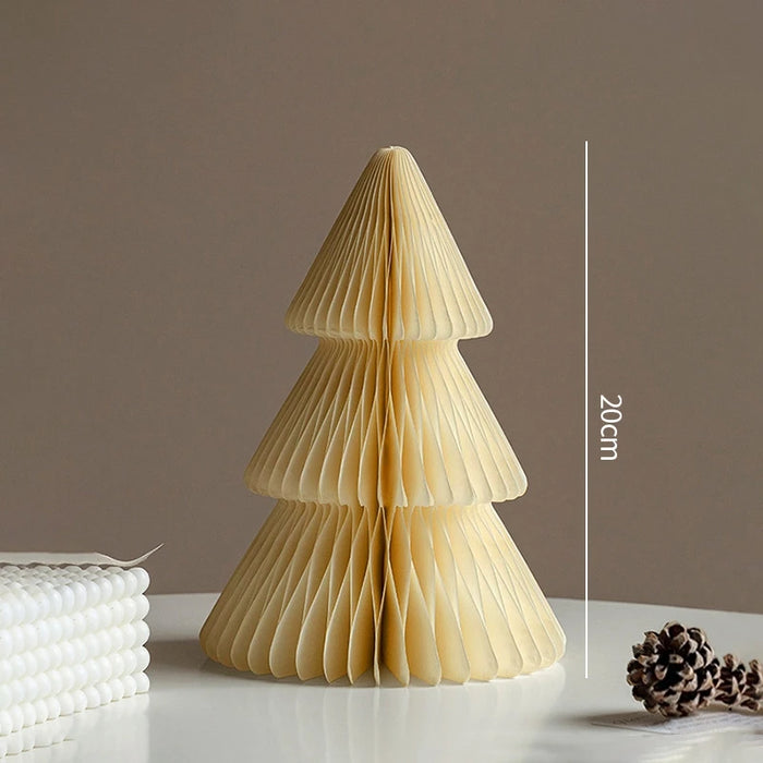 Chinese New Year Decorations Paper Honeycomb Ball Folding Christmas Tree 3D Ornament Home Wedding Decoration Desktop Ornament
