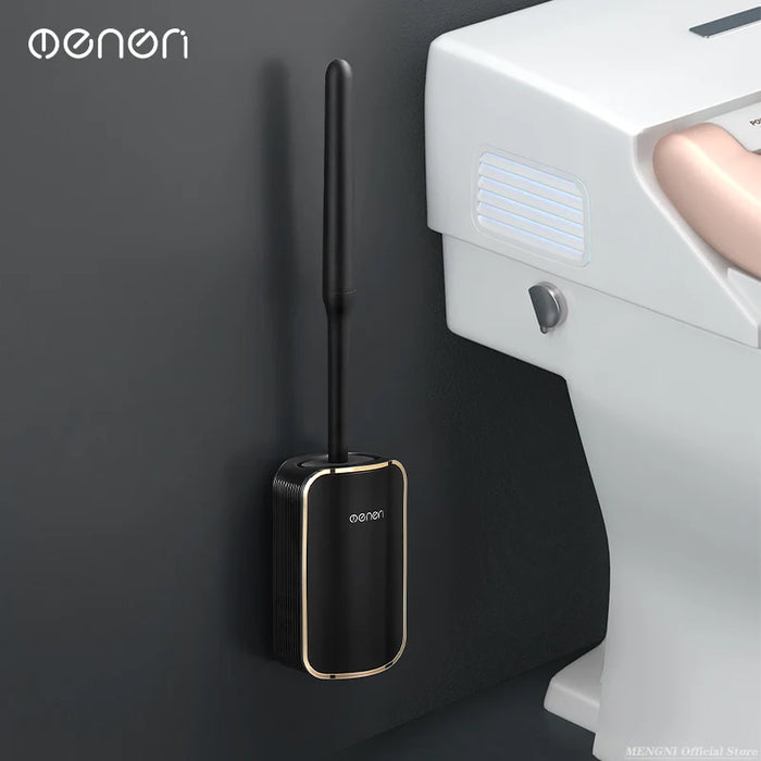 MENGNI-Luxury Toilet Brush Bathroom Wall-mount Quick Draining Clean Tool Cleaning Brush Bathroom Accessories Sets
