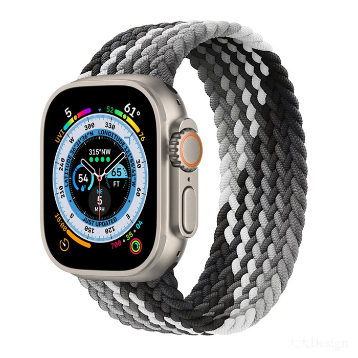 Braided Solo Loop For Apple Watch Strap 44mm 40mm 45mm 41mm 49mm 42mm 46mm Bracelet iWatch Series 10 9 SE 8 7 6 5 4 Ultra 2 Band