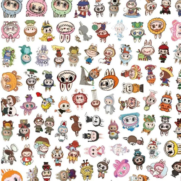 103 PCS Cute Monster Cartoon Waterproof Stickers Pack Anime Accessories