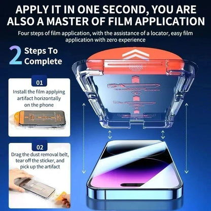1-3Pcs 8K Dust free Installation Tempered Glass For iPhone 13 14 16 15 11 12 Pro Max 15 14 Plus X XR XS Privacy Screen Protector