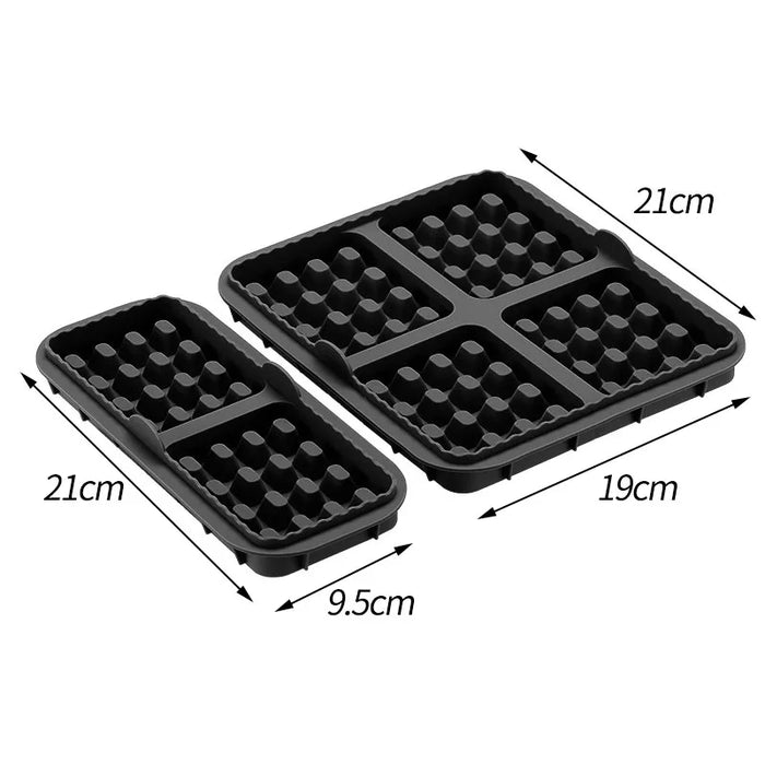 Air Fryer Silicone Biscuit Mold Set Square Waffle Model Non-stick Baking Tray Compatible For Pancakes Baking Accessories