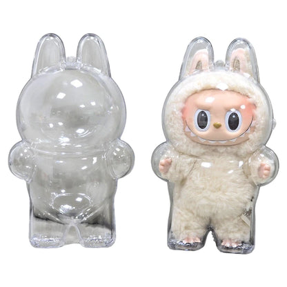 Labubu Transparent Protective Storage Case Plush Dolls Display Bag Portable Clear Organizer Box Thickened Dolls Bag