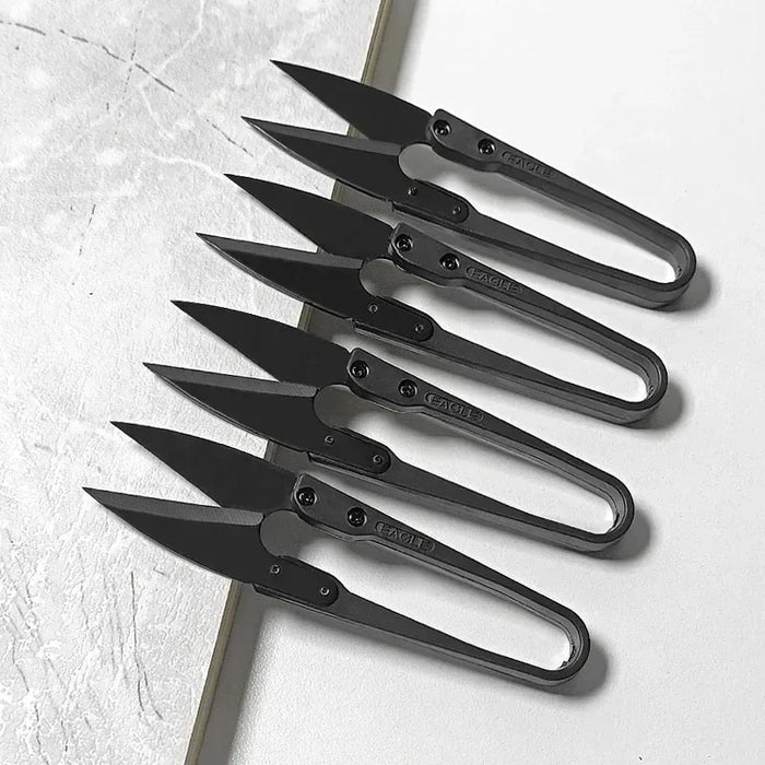 Carbon Steel Thread Snips U Shape Spring Sewing Scissors Tailoring Craft DIY Garment Manganese Steel Small Embroidery Cutter