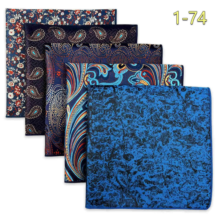5 Pieces Mens Pocket Squares Wedding Handkerchiefs Set Fashion Formal Bundle Luxury Unique
