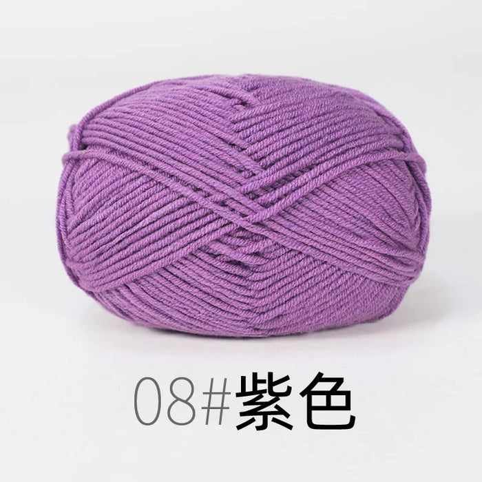 Organic Cotton Yarn 4ply Baby Milk Knitted Yarn For Craft Sweater Hat Dolls Scarves 1 Ball 50g Soft Wool Crochet Yarn Wholesale