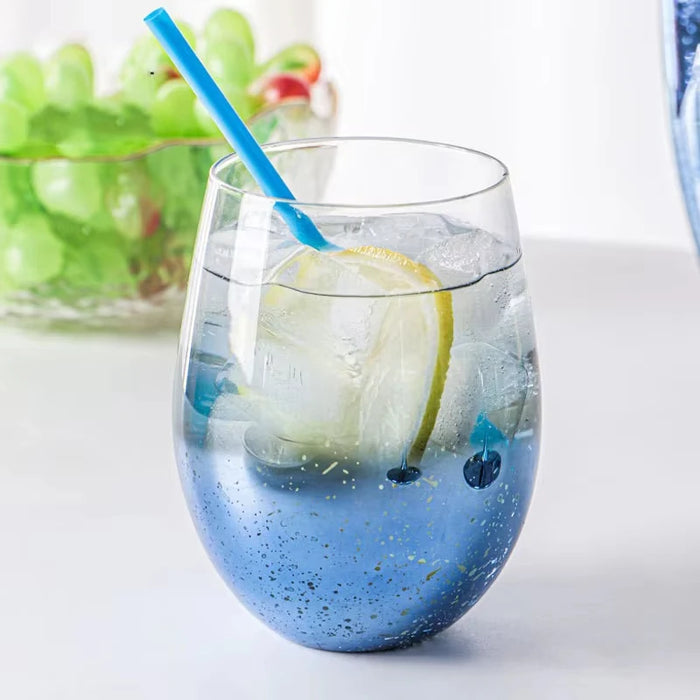 Blue Starry Sky Crystal Glass Goblet Red Wine Glass Mug Home High Value Party Grape Champagne Glass Cocktail Set Furniture Items