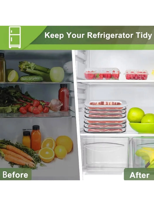 Lunch Meat Container for Refrigerator, 3Layers Deli Meat Container for Fridge, Stackable Cold Cuts Storage Containers for Fridge