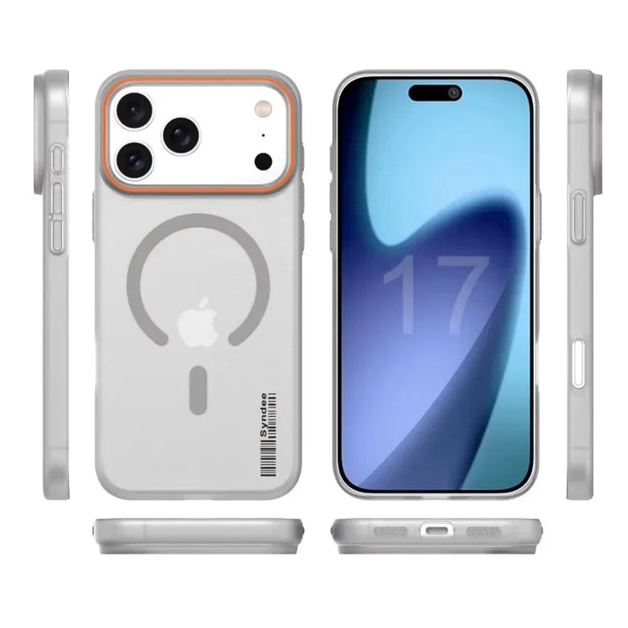 Popular Candy Colour PC Frosted Magnetic Charging Phone Case For IPhone 17 Air Pro Max Anti-Drop Translucent Matte Protect Cover