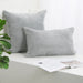 Light grey corduroy cushions, square and rectangular