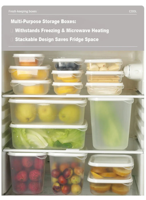 10-Piece BPA-Free Clear Plastic Food Containers – Stackable Airtight Storage for Fridge/Pantry