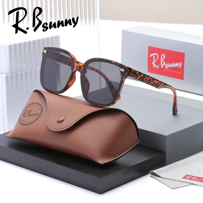 Women‘s Sunglasses Large Fmane UV400 Glasses Design Gradient Square Travel Eyewear Lady Shades