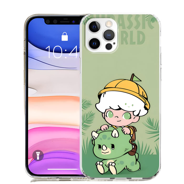 Cartoon DIMOO Case for iPhone 16 13 14 Plus 15 Pro 7 8 Plus Max Clear Silicone Phone Cover Cute Coque