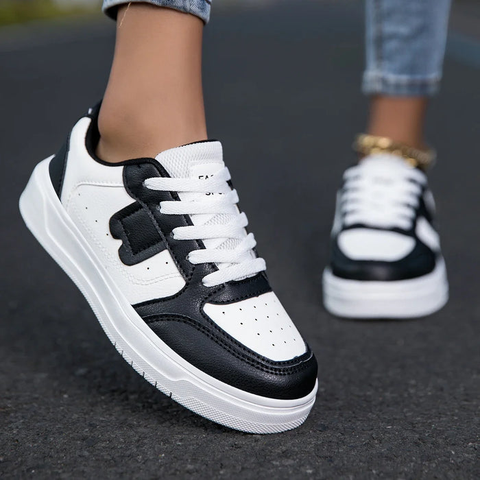 HKDQ Trendy Skate Shoes Unisex Platform Casual Sneakers Women Low-cut Comfortable Lightweight Outdoor Skateboard Shoes For Men
