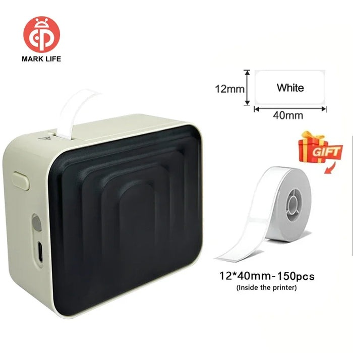 MarkLife P15 Thermal Label Printer Mini Portable Wireless Bluetooth-compatible Labeling Sticker Machine for Home Office