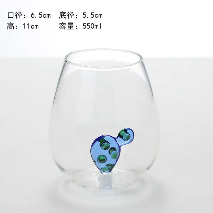 3D Cartoon Animal Glass Cup Home Plant Modeling Glass Mug Three-dimensional Animal Shape Milk Juice Glass Water Cup