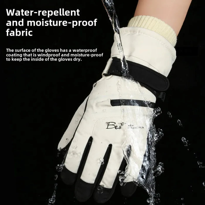 Winter Cycling Gloves Non Slip Touch Ski Gloves Snowboard Accessories Waterproof Pocket Warm Men's and Women's Thermal Gloves