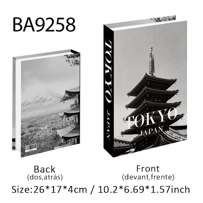 Luxury Fake Book Storage Box Abstract Decorative Books Open Paris Home Decor Coffee Table Bedroom Ornaments Interior Decoration
