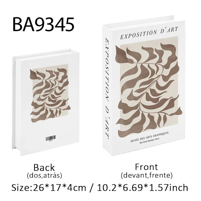 Luxury Fake Book Storage Box Abstract Decorative Books Open Paris Home Decor Coffee Table Bedroom Ornaments Interior Decoration