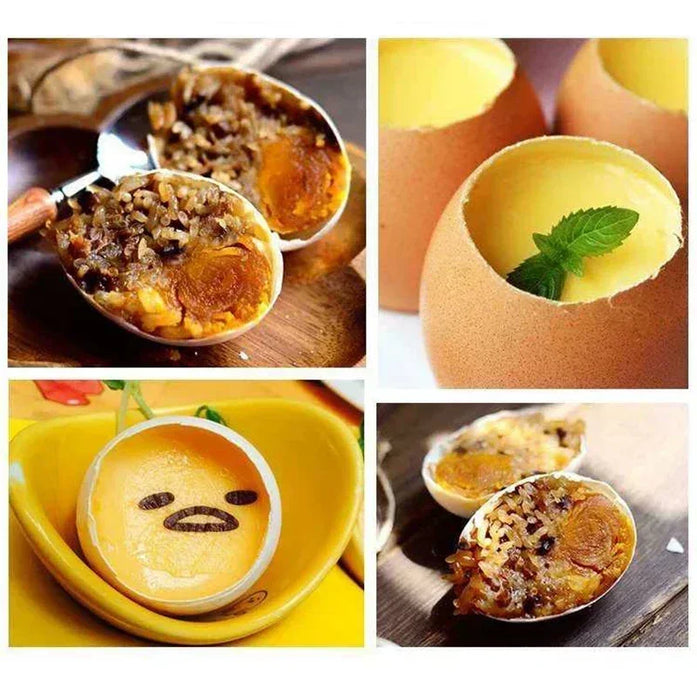 Egg Eggshell Opener Eggshell Cutter 304 Stainless Steel Double Head Egg Topper Shell Opener Boiled Raw Egg Creative Kitchen Tool