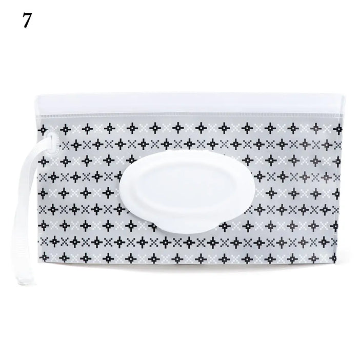 EVA Baby Wet Wipe Pouch Portable Wipes Holder Case Flip Cover Snap-Strap Reusable Refillable Cosmetic Pouch Useful Tissue Box