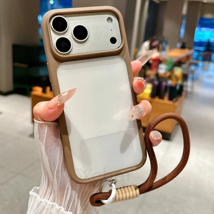 Intelligent Camera Touch Button Crystal Clear Phone Case for iPhone 18 17 Pro Max 16 Pro Air Transparent Shockproof Cover Funda
