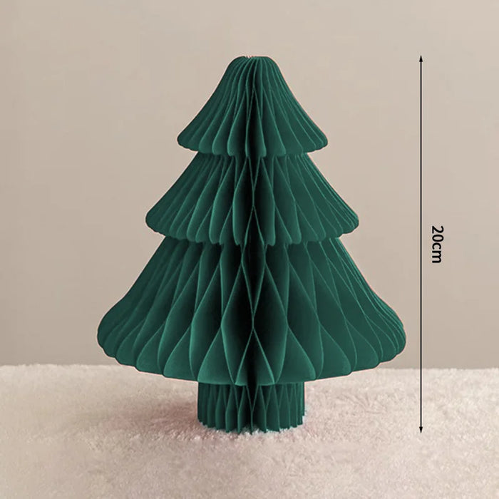 Chinese New Year Decorations Paper Honeycomb Ball Folding Christmas Tree 3D Ornament Home Wedding Decoration Desktop Ornament