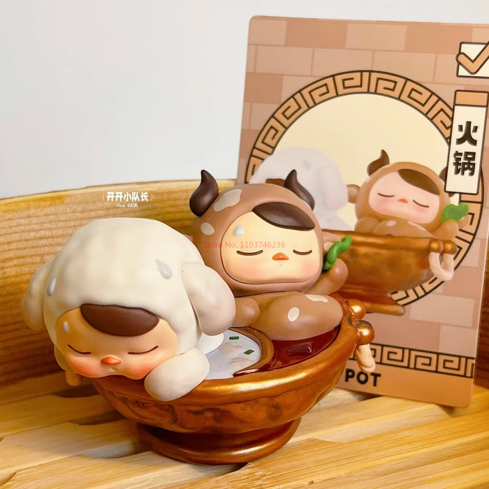 Pucky The Feast Series Gourmet Restaurant Action Figurine Kawaii Doll Toy Cartoon Model Pvc Desktop Doll Toys Festival