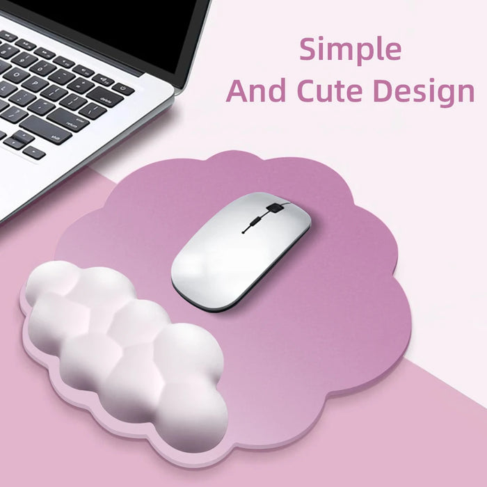 2025 Ergonomic Office Set Cloud-Design Keyboard Wrist Rest Non-Slip Rubber Desk Mat Cushioned Mouse Pad Wrist Support For Office