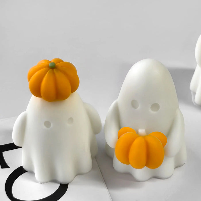 3D Halloween Pumpkin Spooky Silicone Mold DIY Ghost Aroma Candle Resin Plaster Mould Halloween Candle Making Supplies
