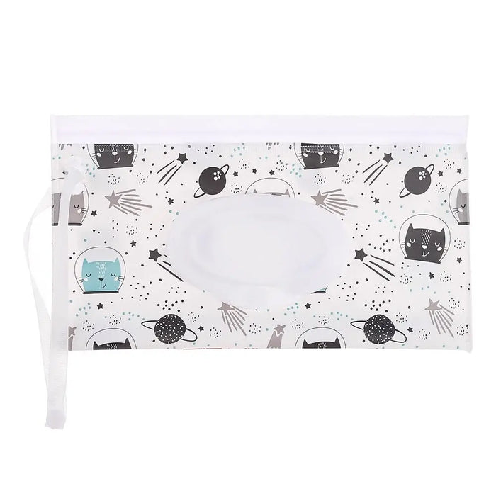 EVA Baby Wet Wipe Pouch Portable Wipes Holder Case Flip Cover Snap-Strap Reusable Refillable Cosmetic Pouch Useful Tissue Box