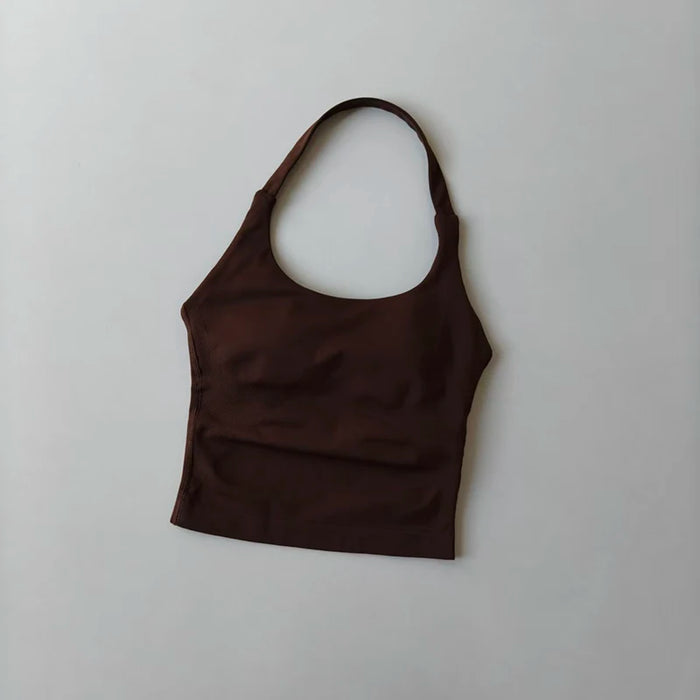 Halter Yoga Vest, Shockproof Running Sports, High-Strength Sports Underwear, Fitness, Pilates Suspender, Beautiful Back, Autumn