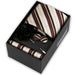 Men's tie gift set, style BBJ-15: tie, pocket square, cufflinks and pins in a gift box