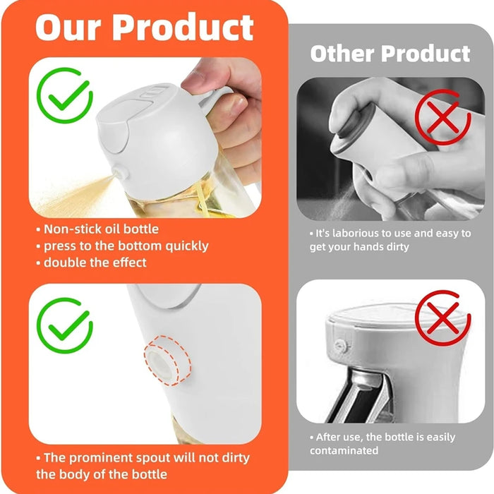 16oz 470ml Olive Oil Dispenser Bottle for Kitchen Oil Sprayer Jar for BBQ Cooking Kitchen Salad Barbecue Seasoning Tools