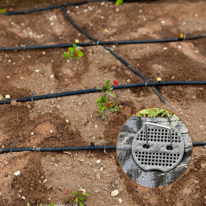 40Pcs/Pack Garden Peg Silver Metal U-Shape Garden Staple Garden Ground Nail Film Fixed Pegs Gardening Fixing Tools Film Peg