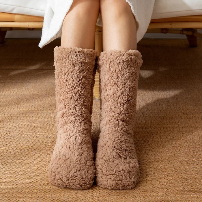 Thickened Winter Women Thermal Cashmere Socks Floor Socks Women's Carpet Home Plus Socks Velvet Sleep Socks Slippers Leg Cover