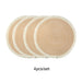 Set of 4 natural beige round woven placemats
