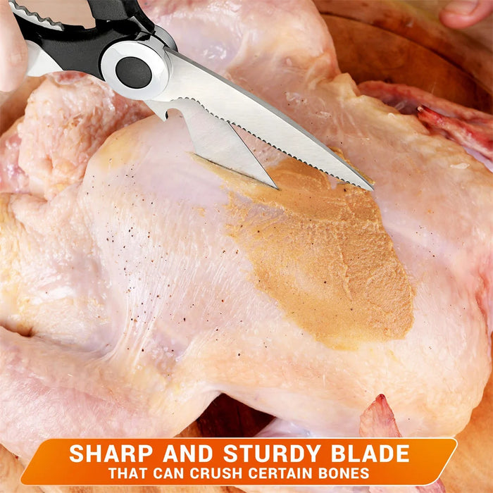 Smart Kitchen Shears with Cover Gadgets Utility Heavy Duty Stainless Steel Kitchen Scissors