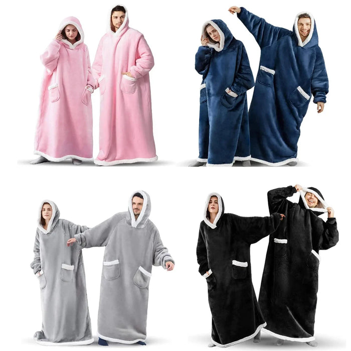 Blanket hoodies in pink, navy, grey and black