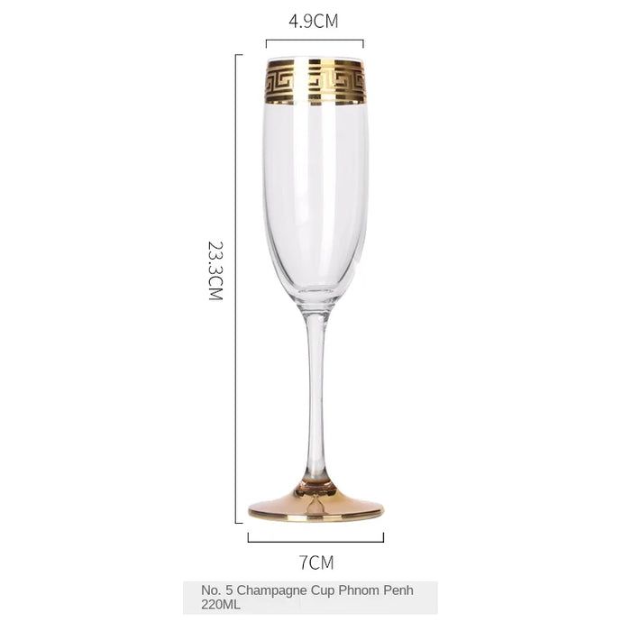 Phnom Penh European Glass Brandy Champagne Glasses Tall Wine Glasses Crystal Wine Glasses Table Household Glasses