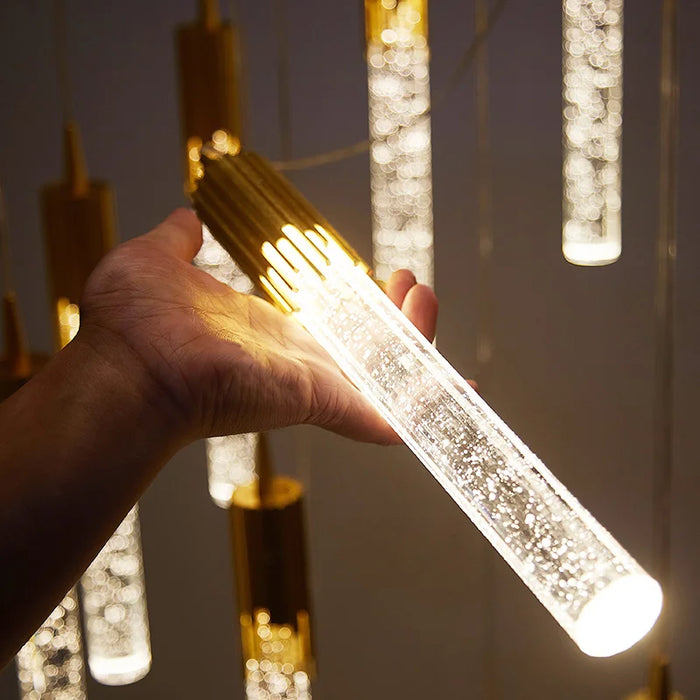 Modern Luxury Crystal Pendant Lamps Home Decor Bedside Hanging Light