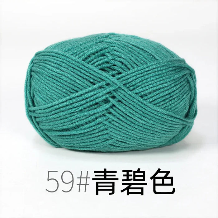 Organic Cotton Yarn 4ply Baby Milk Knitted Yarn For Craft Sweater Hat Dolls Scarves 1 Ball 50g Soft Wool Crochet Yarn Wholesale