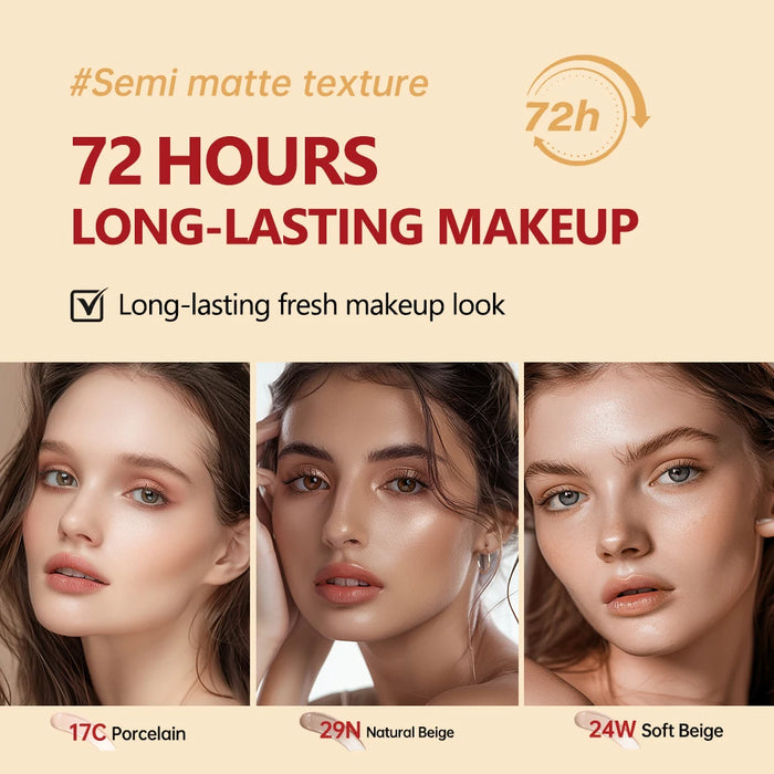 Long-lasting Coverage Sunscreen Air Cushion Poreless Bb Cream Waterproof Oil-Control Soft Face Makeup Foundation Base Cosmetics